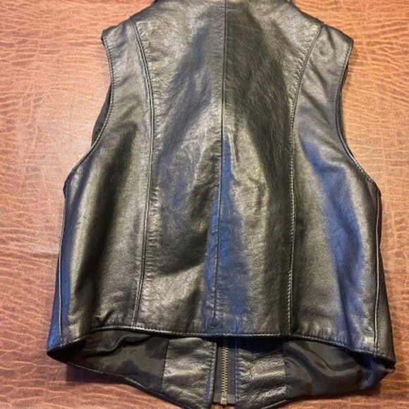 Vintage Leather Vest Size Small - Picture 2 of 6
